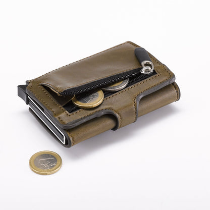 Kreditkartenetui für Herren Damen portmonee Herren kartenetui Slim Wallet mit Münzfach und mit Verpackung und einem Stift RFID Schutz Smart Wallet Geldbörse, Geldbeutel