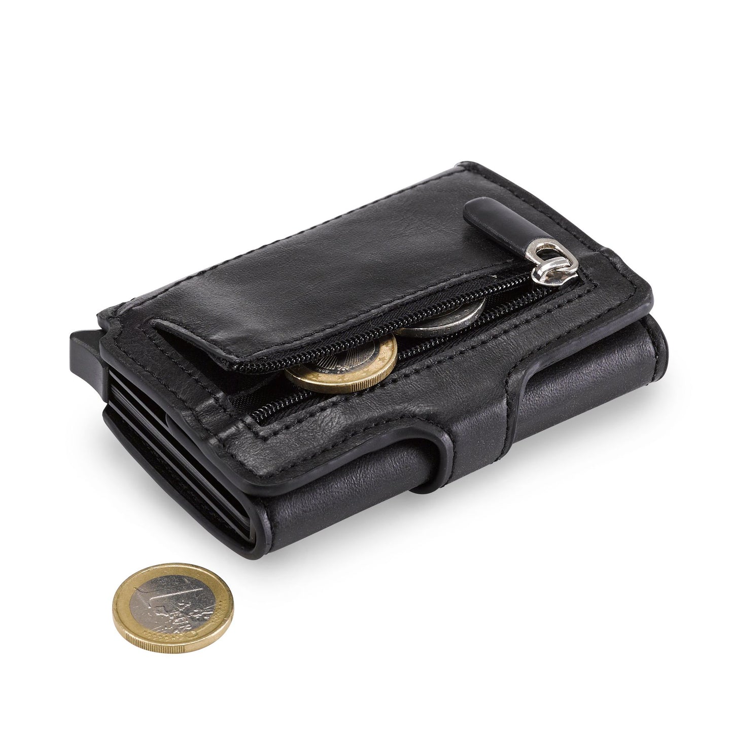 kreditkartenetui für herren damen portmonee herren kartenetui slim wallet mit münzfach und mit verpackung und einem stift rfid schutz smart wallet geldbörse, geldbeutel