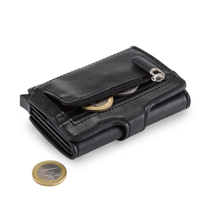 Kreditkartenetui für Herren Damen portmonee Herren kartenetui Slim Wallet mit Münzfach und mit Verpackung und einem Stift RFID Schutz Smart Wallet Geldbörse, Geldbeutel