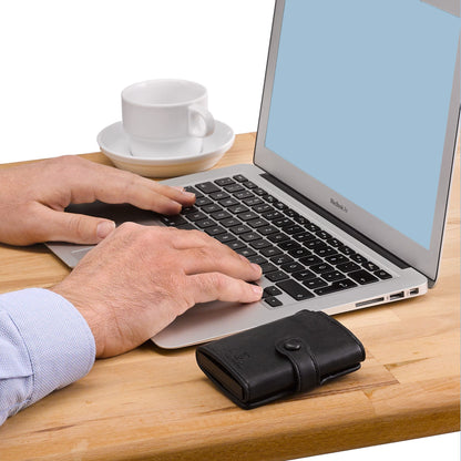 Kreditkartenetui für Herren Damen portmonee Herren kartenetui Slim Wallet mit Münzfach und mit Verpackung und einem Stift RFID Schutz Smart Wallet Geldbörse, Geldbeutel